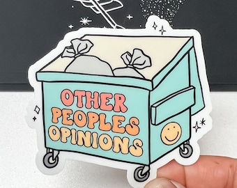 Waterproof Vinyl Stickers || Hydroflask Sticker, Laptop Sticker, Dishwasher Tested, Decals || Other People's Opinion || 3" x 3"