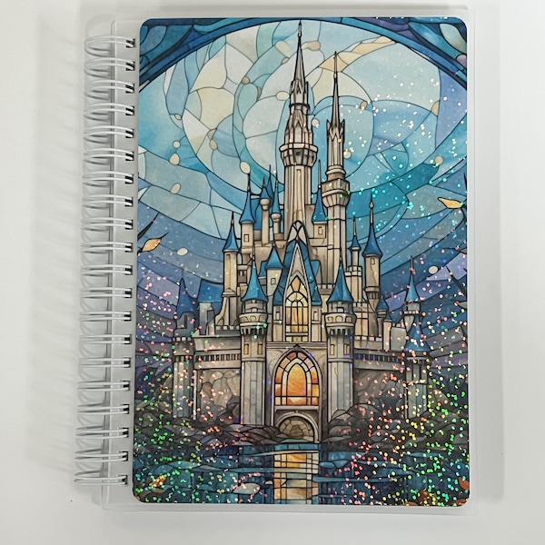 Reusable Sticker Book || Princess Castle || Holographic Vinyl - Rounded Corners || 5 x 7 (Same Front & Back Cover)