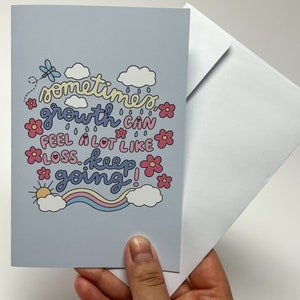 Wenskaarten, sympathiekaarten, bemoedigende kaarten, aanmoediging, inclusief envelop, schattige wenskaarten, nieuwe baan, promotiekaarten || 4x6"
