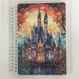 Reusable Sticker Book || Beauty Castle || Holographic Vinyl - Rounded Corners || 5 x 7 (Same Front & Back Cover)