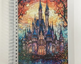 Reusable Sticker Book || Beauty Castle || Holographic Vinyl - Rounded Corners || 5 x 7 (Same Front & Back Cover)