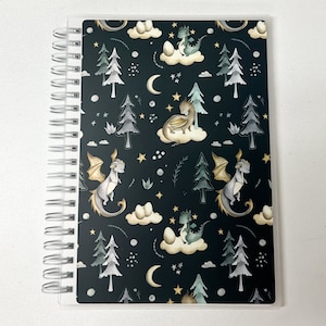 Reusable Sticker Book || Dragons and Trees || Matte Vinyl - Rounded Corners || 5 x 7 (Same Front & Back Cover)