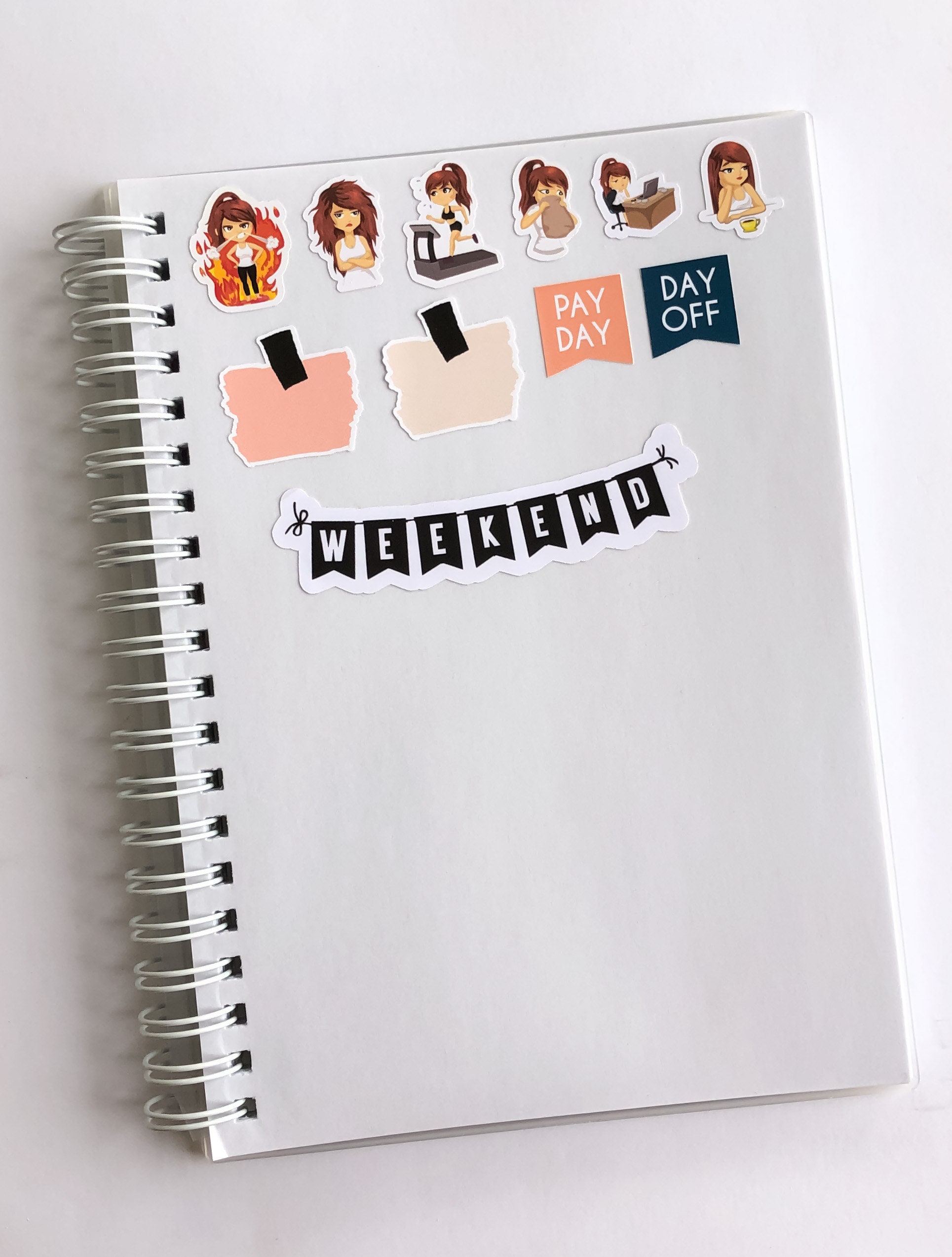 Reusable Sticker Book Blank Cover Design, Frosted 5 X 7 same Front