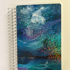 Reusable Sticker Book || Dreamy Nights || Holographic Vinyl - Rounded Corners || 5 x 7 (Same Front & Back Cover)