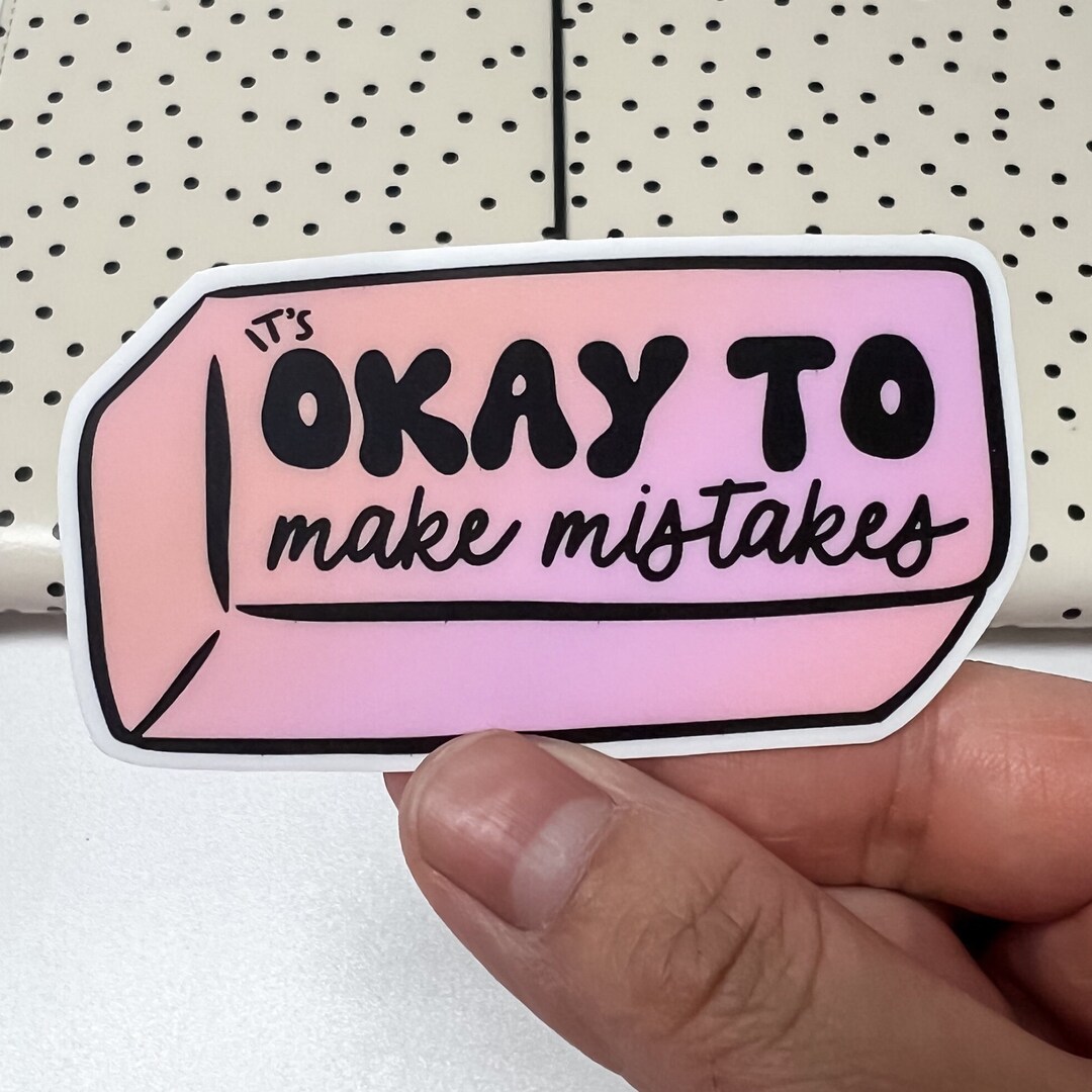 Ethic Mistakes Sticker Waterproof Vinyl Sticker Hydroflask, Laptop, Tumbler, Mental Health ...