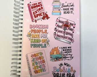 Reusable Sticker Book || Bookish || Matte Vinyl - Rounded Corners  || 5 x 7 (Same Front & Back Cover)