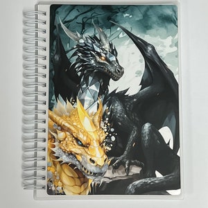 Reusable Sticker Book || Dragons || Matte Vinyl - Rounded Corners || 5 x 7 (Same Front & Back Cover)