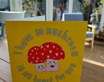 Mushroom greeting card