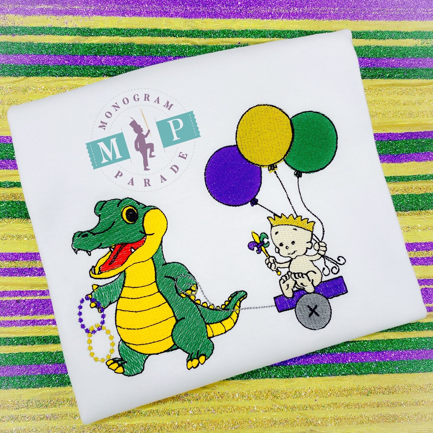 alligator mardi gras shirt