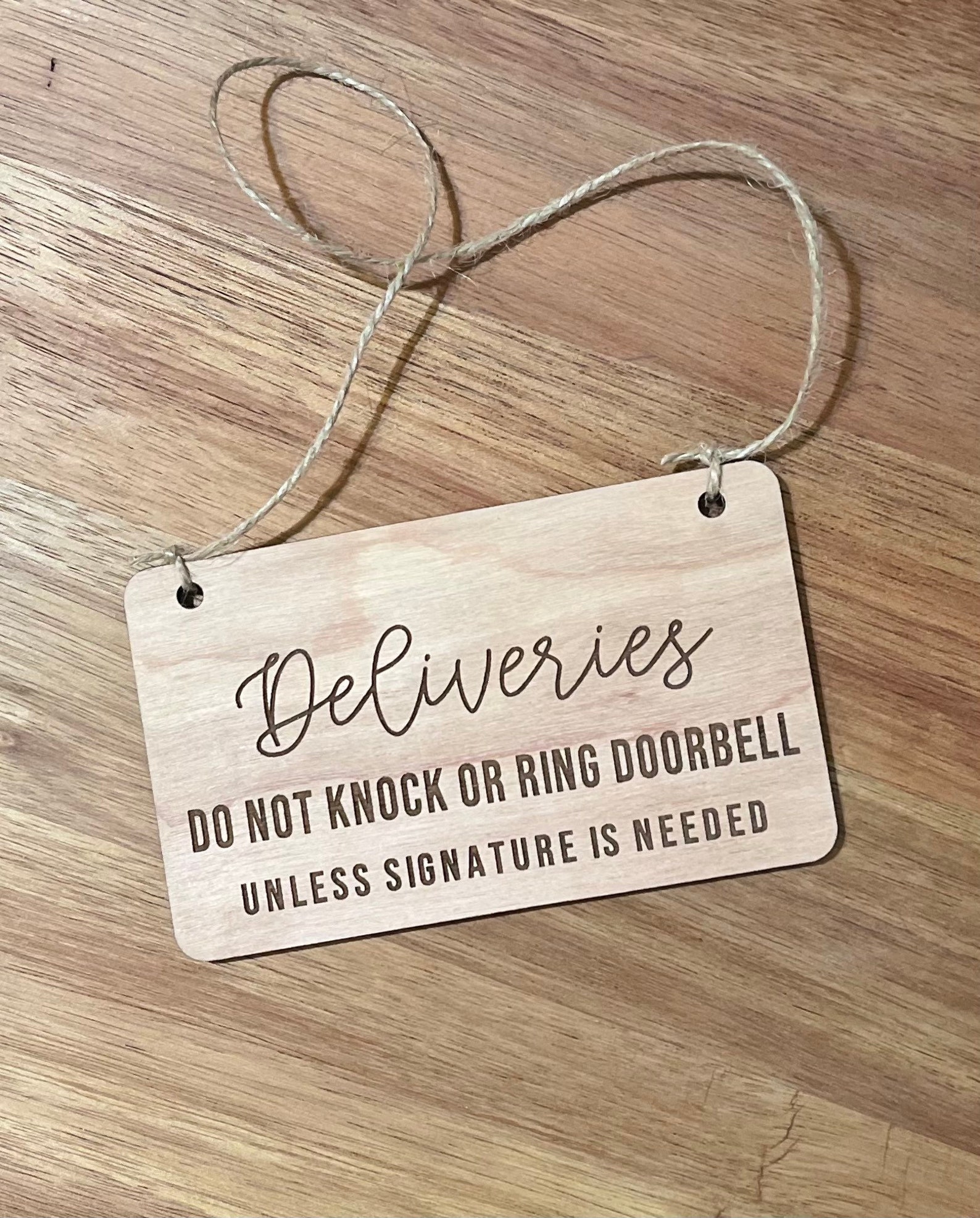 Deliveries Do Not Knock or Ring Doorbell Front Door Sign Etsy