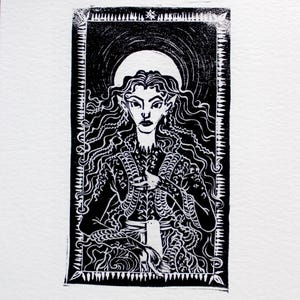 Lúthien Tinúviel — Silmarillion — Block Print