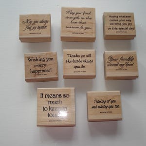 Sellos de goma de madera, creación de tarjetas, frases para tarjetas, redacción de tarjetas, scrapbooking, diario, Stampin' Up, juego de sellos, tarjetas de felicitación hechas a mano