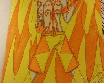 Boy on fire Drawing