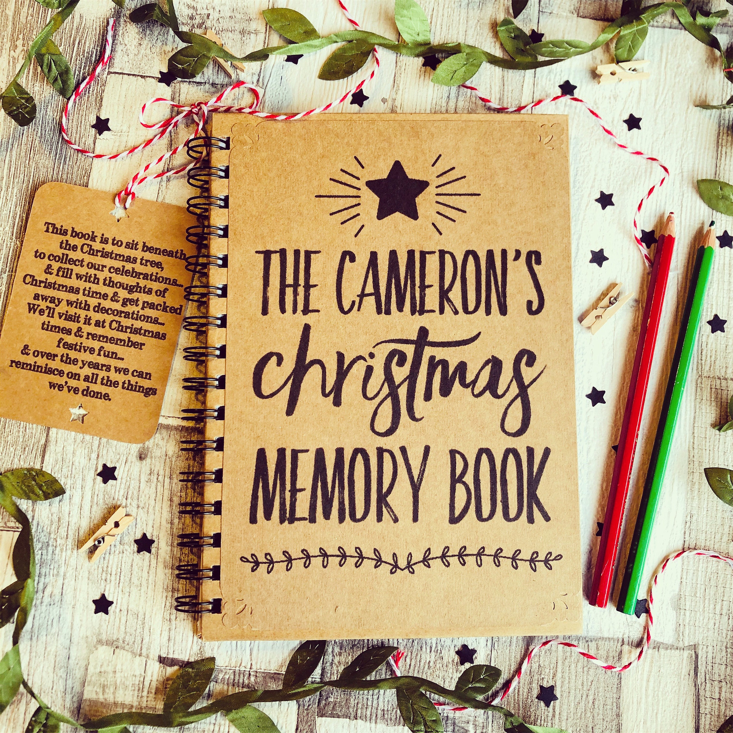 Personaslied Family Christmas Memory Book, Christmas Gift