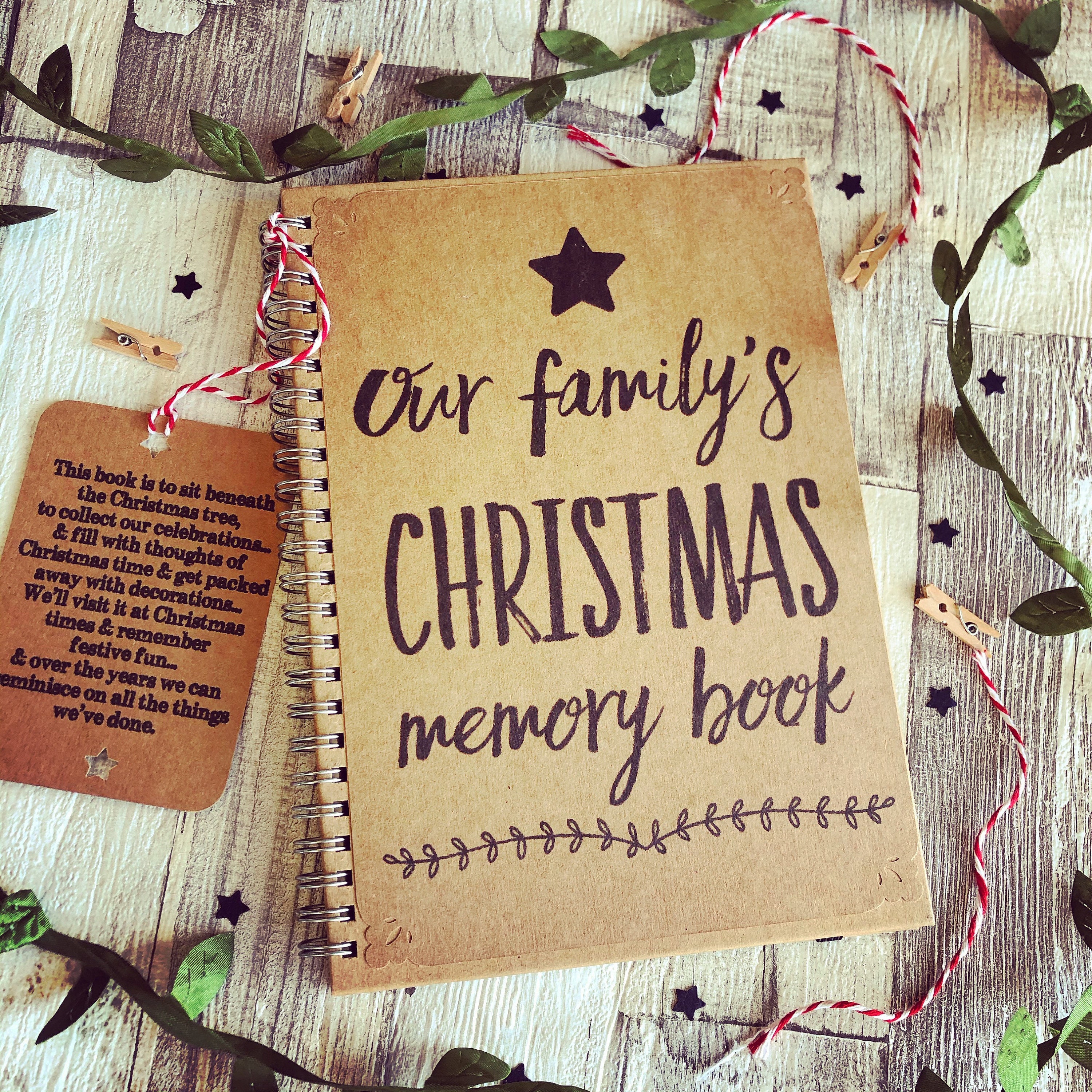 Personaslied Family Christmas Memory Book, Christmas Gift, Tradition 