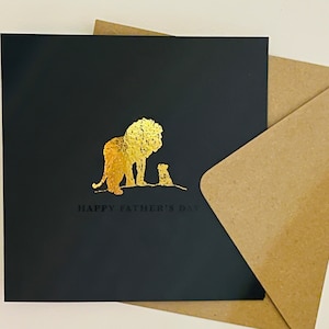 Carte pour la fête des pères du Roi Lion | Papa | Mufasa | Célébration | Personnalisé - REVÊTEMENT FAIT MAIN