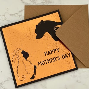 Cartão BRAVE para o Dia das Mães, FEITO À MÃO, FOILIZADO