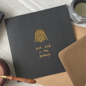 Star Wars Best Dad in the Galaxy-vaderdagkaart HANDGEMAAKT FOLIE
