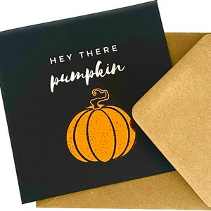 Hallo pompoen kaart | Halloween | Herfst | Herfst | Wenskaart | Gepersonaliseerd - HANDGEMAAKT FOIL