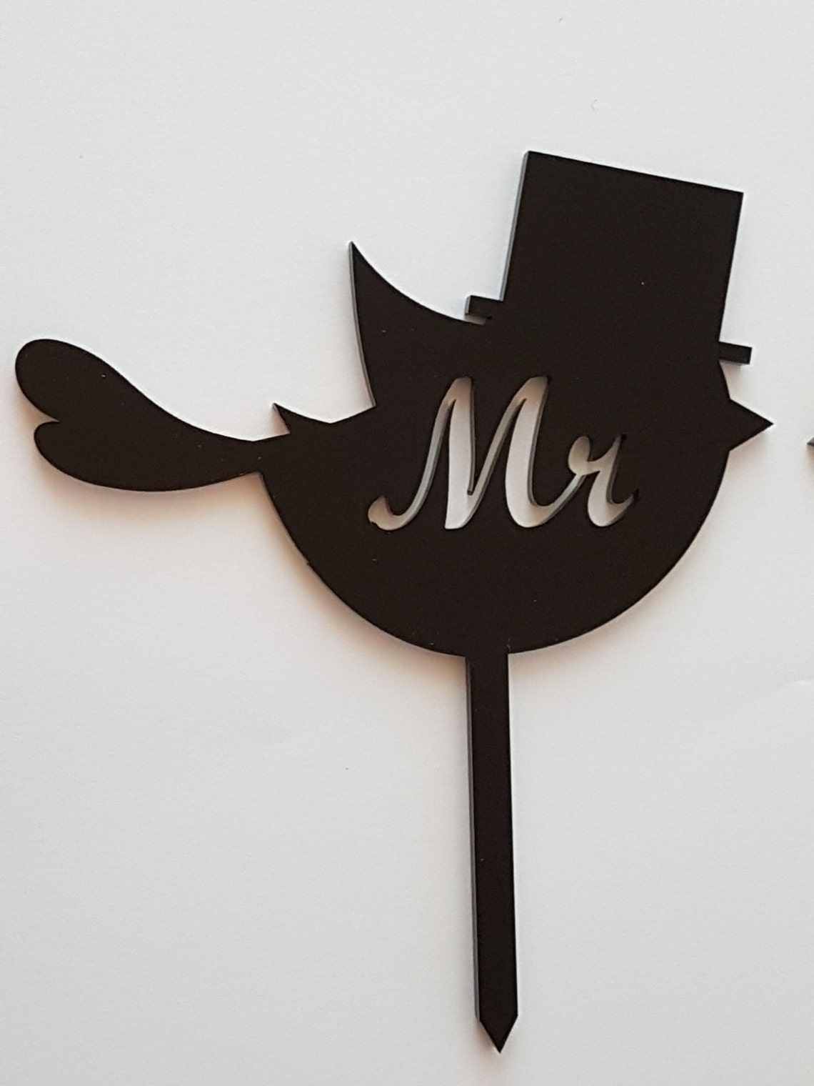Cake Topper Mr & Mrs Lovebirds Etsy