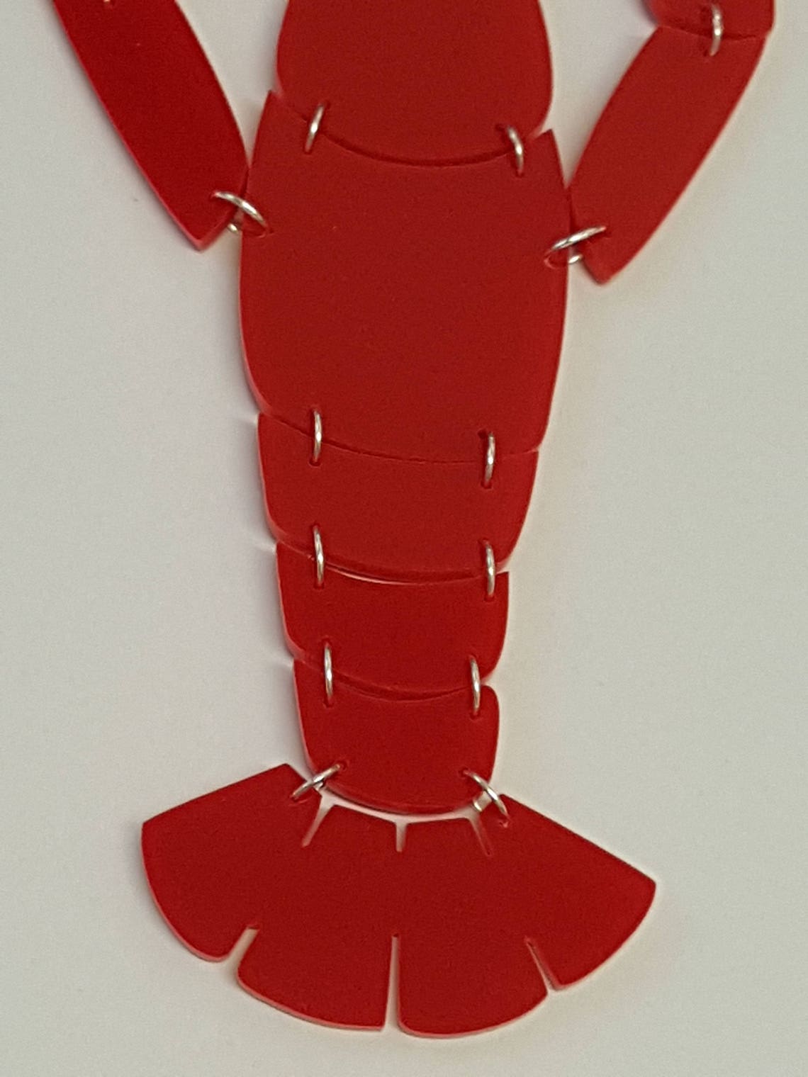 Statement Lobster Necklace Extra Large Acrylic Etsy