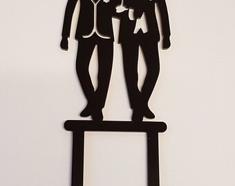 Groom & Groom Cake Topper - Acrylic