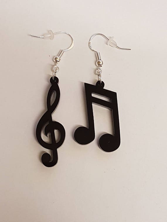 Musical Notes Earrings Acrylic Etsy