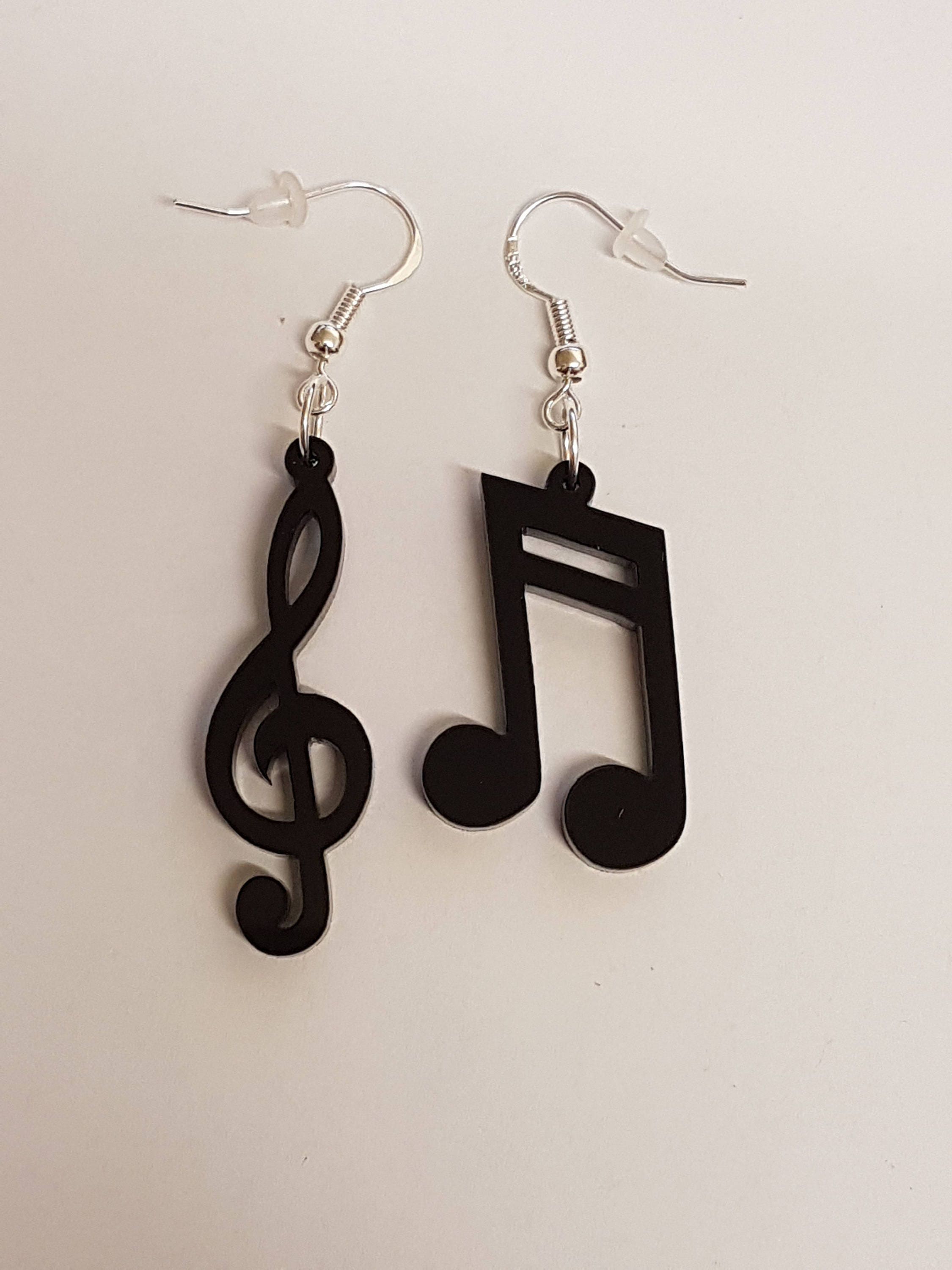 Notas Musicales De Makersland Acrílico Pendientes De Las De Notas Musicales De Makersland Acrílico Pendientes De Las De