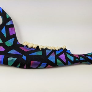 Hand Painted Geometric Deer Jaw Bone