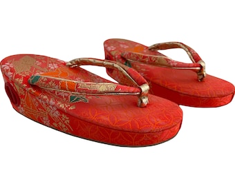 Vintage Japanese Children's Brocade Zori (Shoes)