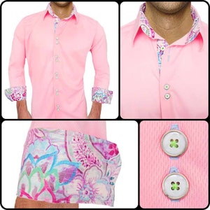 Light Pink Paisley Dress Shirts - Made in USA