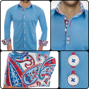 Blue Casual Dress Shirts - Made in USA