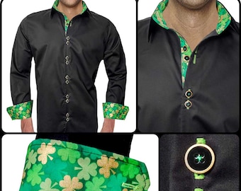 Designer Dress Shirts for St Patricks Day - Made To Order in USA