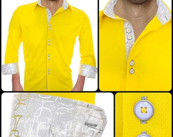 Bright yellow 2025 shirt mens