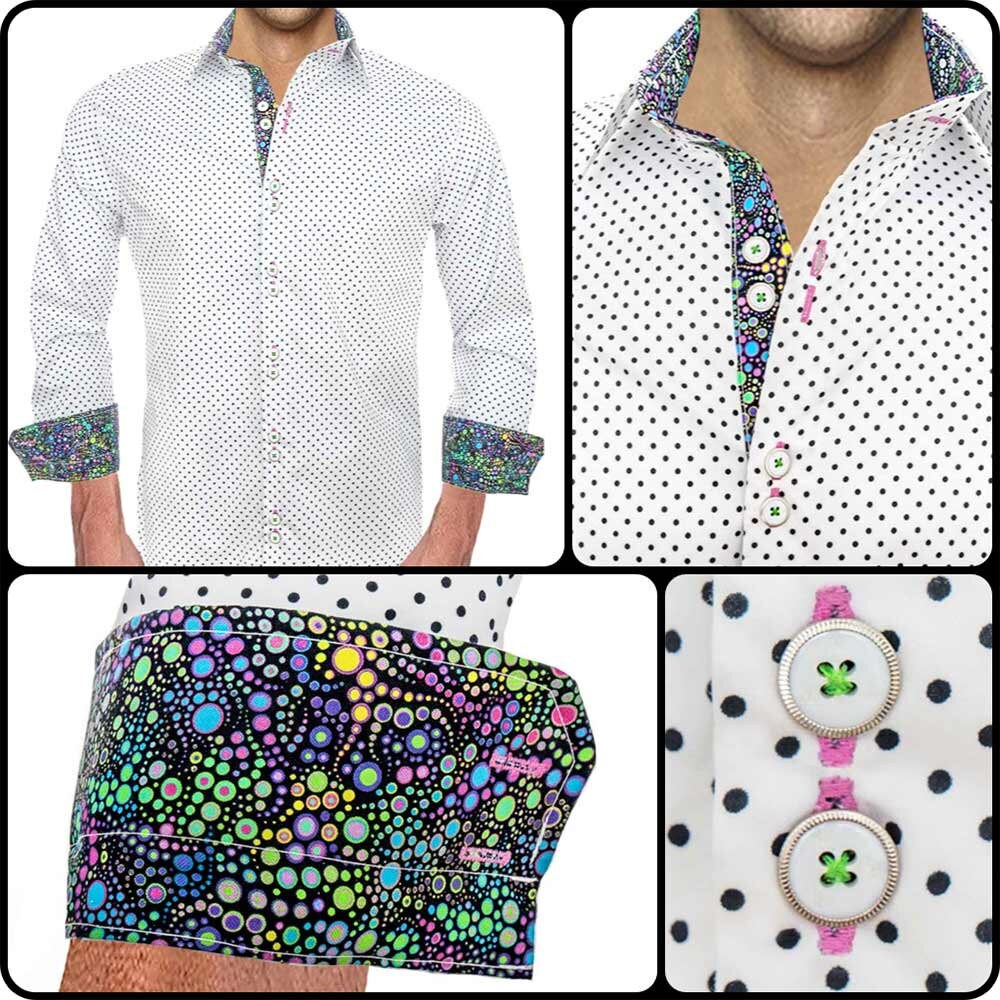 Fun Polka Dot Dress Shirts Made to 