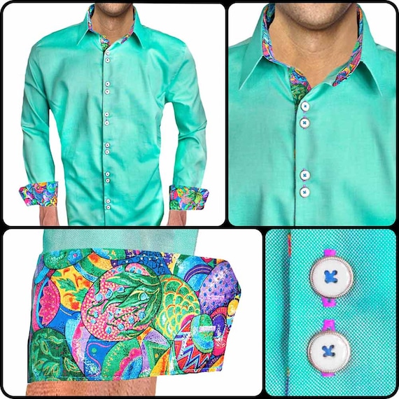 easter dress shirt Stafford Traveler Easter Dress Shirt Long Sleeve Button Up Adult Mens 18.5 34-35
