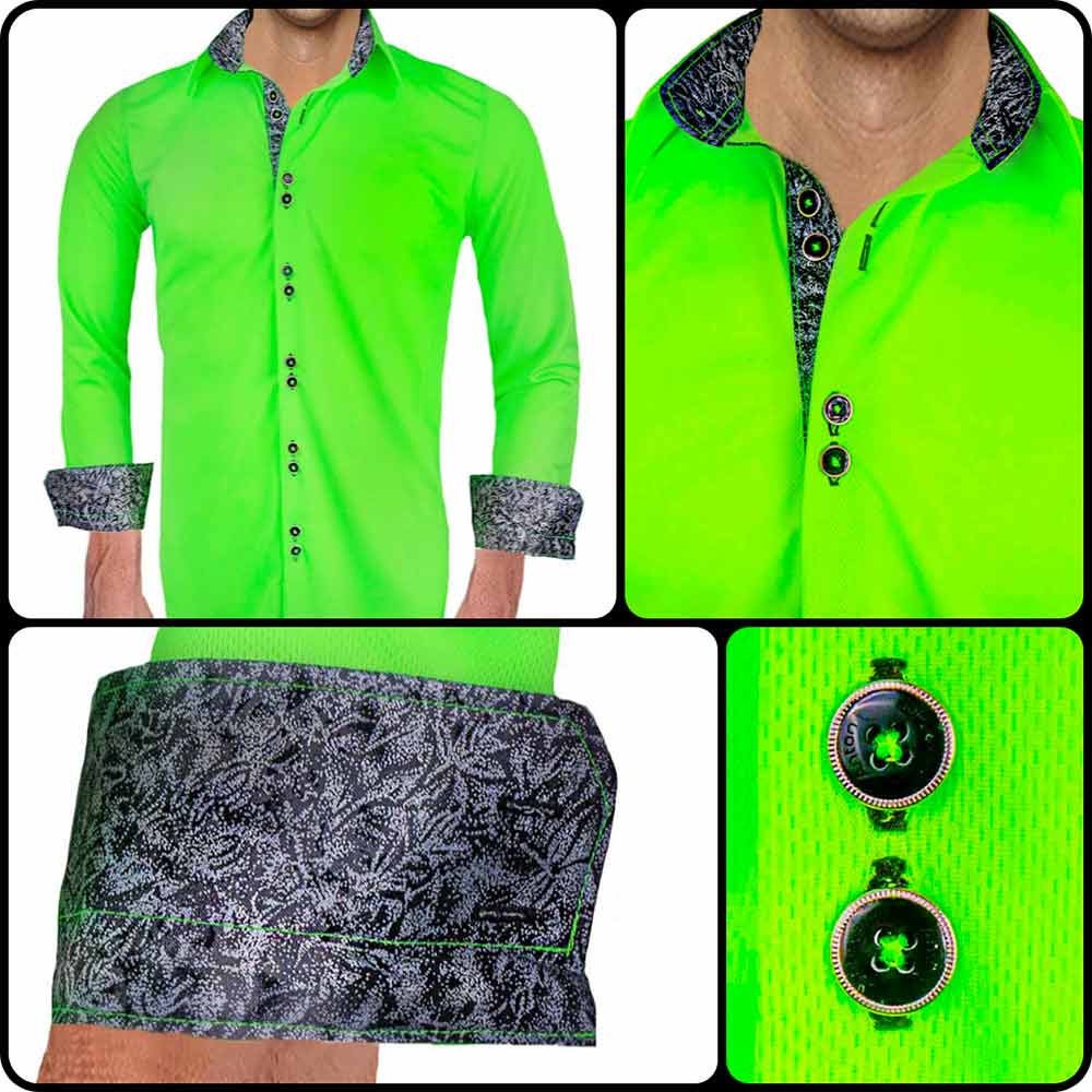 neon green black shirt