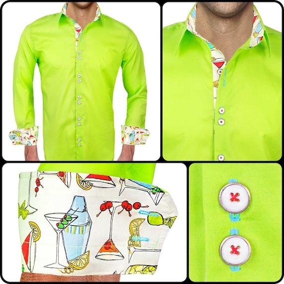 Martini Accent Designer Dress Shirts