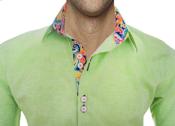Neon green sale designer shirt