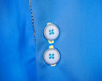 slim fit dress slacks PAISLEY - Blue Smart Shirt with High Collar
