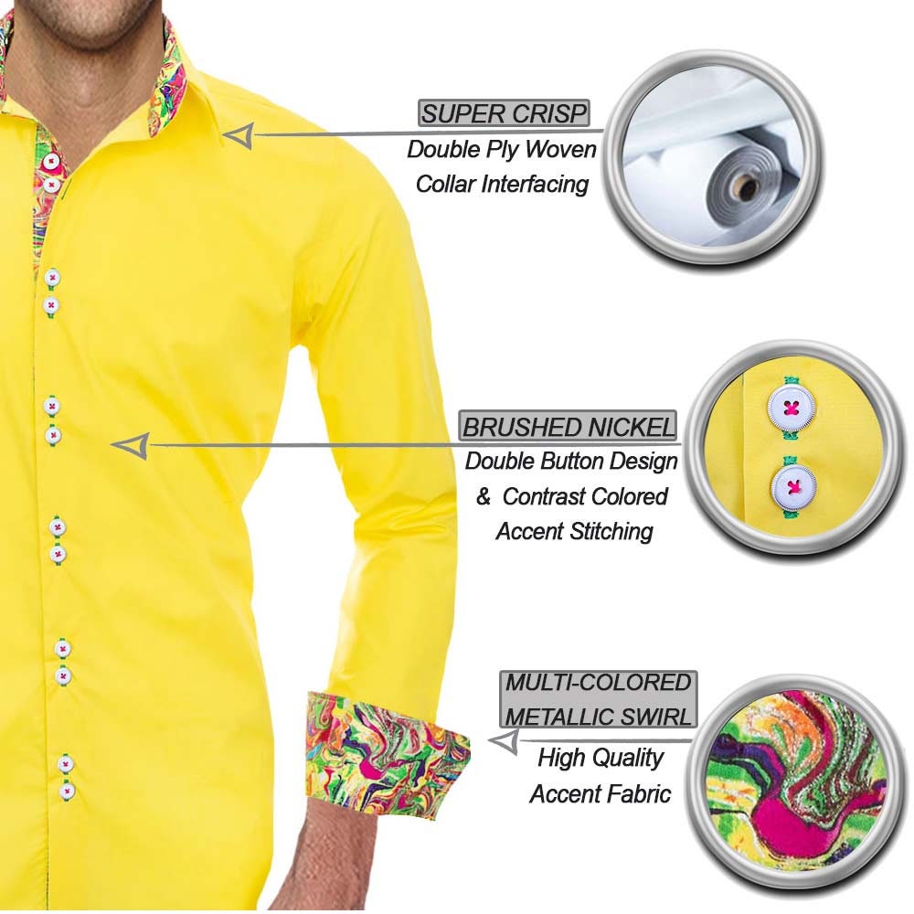 Bright yellow 2025 shirt mens