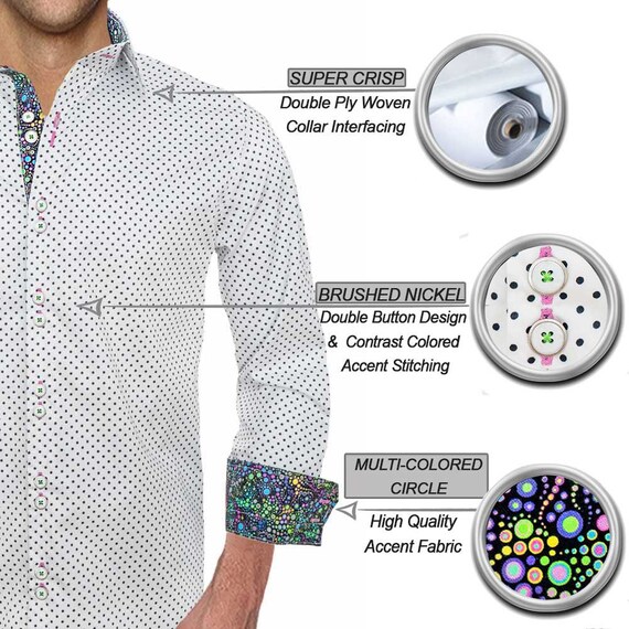 Fun Polka Dot Dress Shirts Made to 