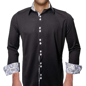 Black with White Dress Shirts - Made in the USA