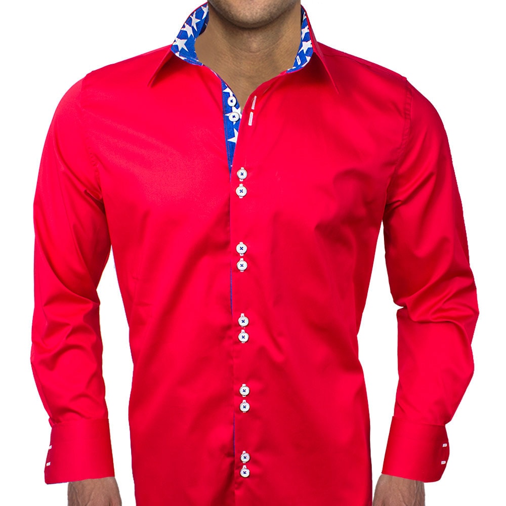 Men's Patriotic Designer Dress Shirt Made to Order in Etsy