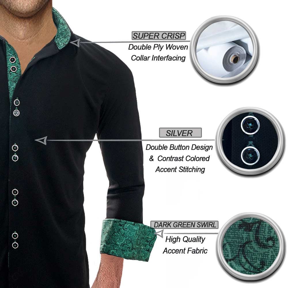 Black With Dark Green Mens Shirts - Made to Order in USA - Etsy Black With Dark Green Mens Shirts - Made to Order in USA - Etsy
