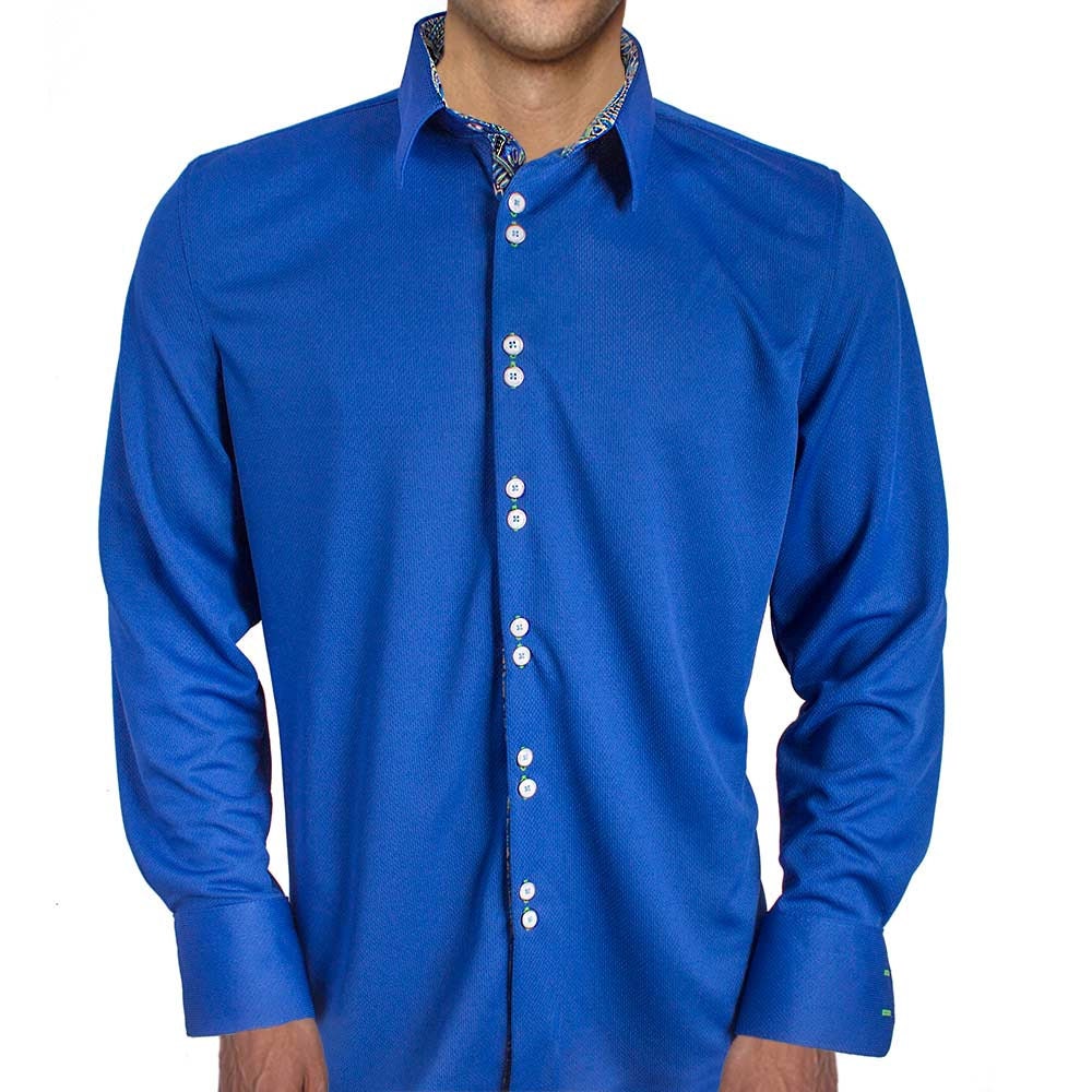 blue men's dress shirts goTIELESS Ultimate Dress Shirt (Light Blue)