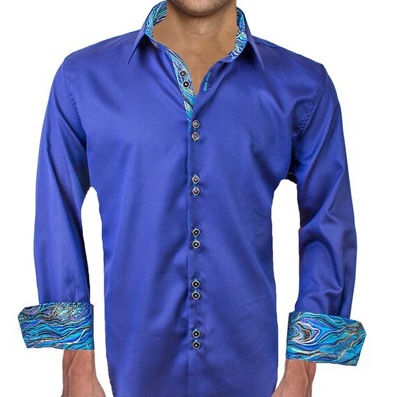 royal blue and gold dress shirt Cinch Youth Boy's L/S Geometric Print Button Down Western Shirt in Roy –  Branded Country Wear main image 0