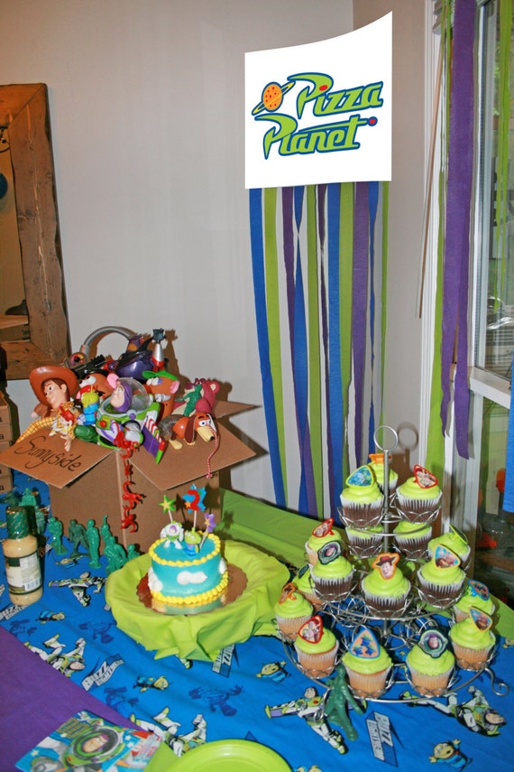 Toy Story Pizza Planet Full Color Party Poster Digital Etsy