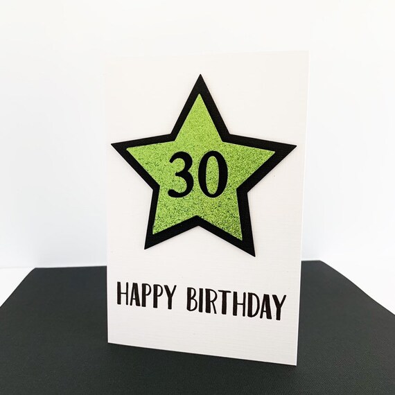30th Birthday Card 30th Birthday Card for Him for Her | Etsy