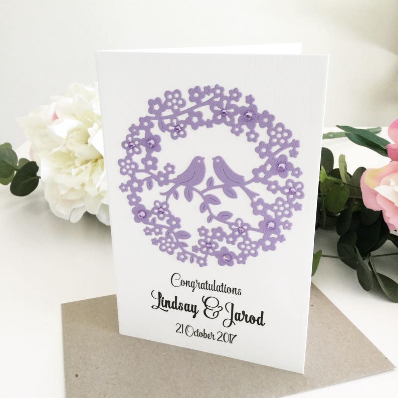 Personalised Wedding Card Wedding Congratulations Card Etsy